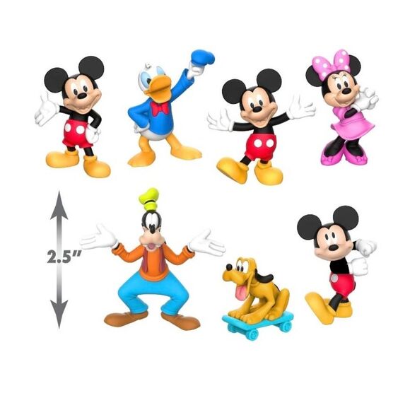 Disney Junior Mickey Mouse Collectible Set 7-Pcs Minnie Pluto Donald Duck Goofy - Picture 3 of 3
